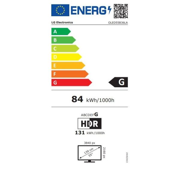 TV Set|LG|55"|OLED/4K/Smart|3840x2160|Wireless LAN|Bluetooth|webOS|OLED55B36LA