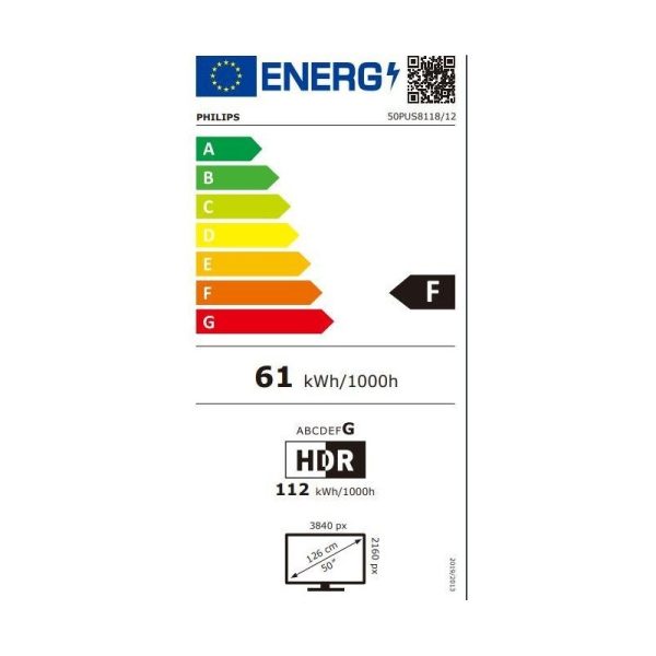 TV Set|PHILIPS|50"|4K/Smart|3840x2160|Wireless LAN|Bluetooth|Philips OS|Chrome|50PUS8118/12